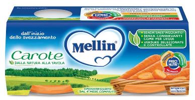MELLIN OMOGENEIZZATO CAROTE 2 X 80 G - Angeli Pharm