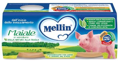 MELLIN OMOGENEIZZATO MAIALE CON VERDURE 2 PEZZI X 80 G - Angeli Pharm