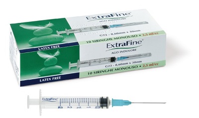 SIRINGA IPODERMICA EXTRAFINE 2,5 CC G23 0,60X30 10 PEZZI - Angeli Pharm