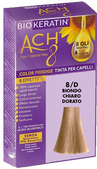 BIOKERATIN ACH8 COLOR PRODIGE 8/D BIONDO CHIARO DORATO - Angeli Pharm
