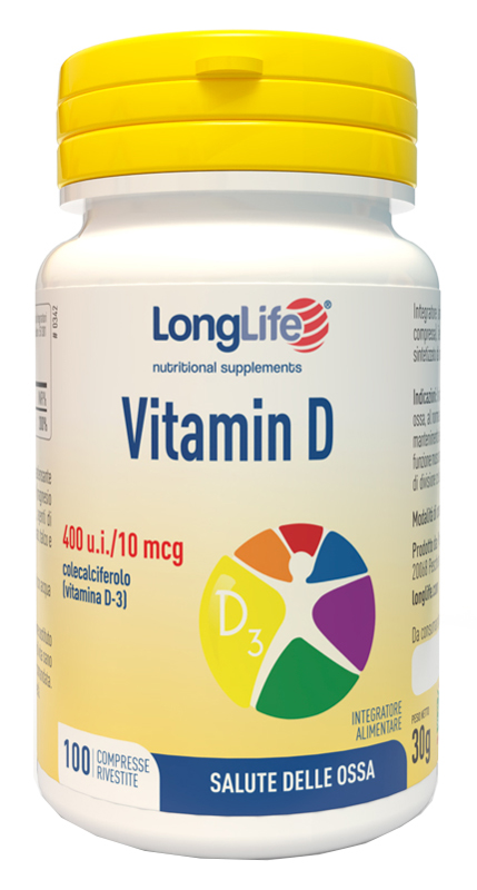 LONGLIFE VITAMIN D 400UI 100 COMPRESSE RIVESTITE - Angeli Pharm
