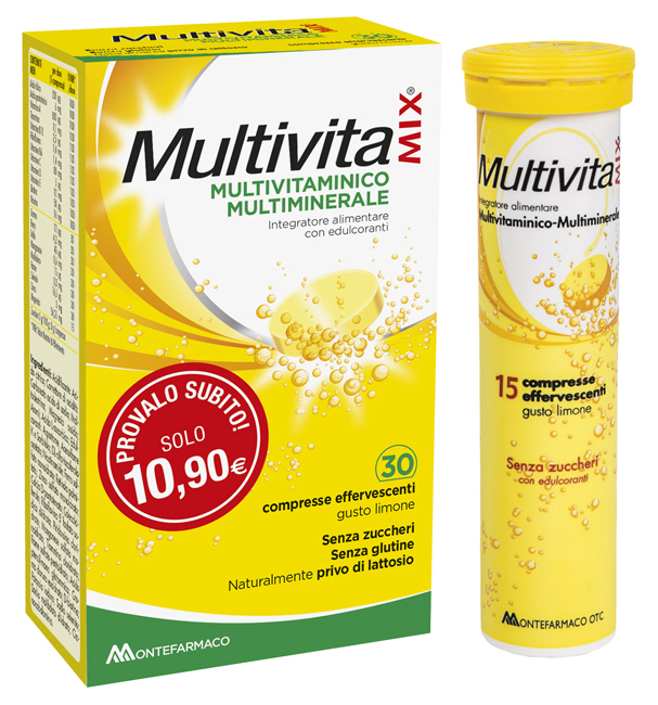 MULTIVITAMIX SENZA ZUCCHERO 30 COMPRESSE EFFERVESCENTI - Angeli Pharm