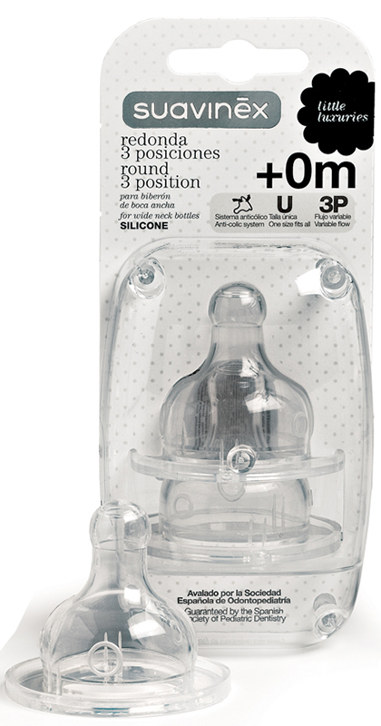 SUAVINEX LITTLE LUXURIES TETTARELLA IN SILICONE 3 POSIZIONI L 2 PEZZI - Angeli Pharm