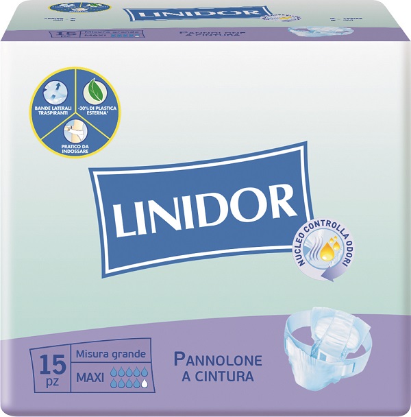 PANNOLONE LINIDOR A CINTURA MAXI MISURA GRANDE 15 PEZZI - Angeli Pharm
