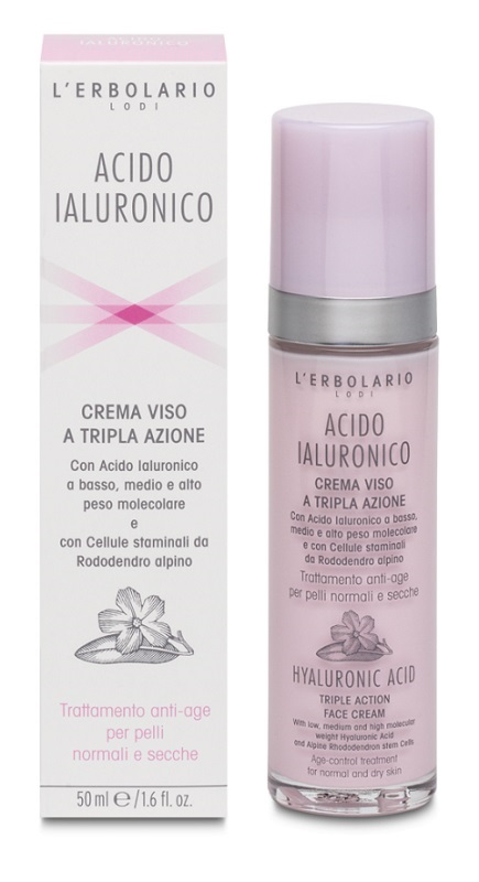 ACIDO IALURONICO CREMA VISO A TRIPLA AZIONE TRATTAMENTO ANTIAGE PELLI NORMALI E SECCHE 50 ML - Angeli Pharm