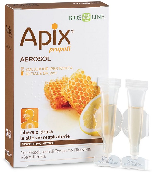 APIX PROPOLI AEROSOL 10 FIALE MONODOSE X 2 ML BIOSLINE - Angeli Pharm