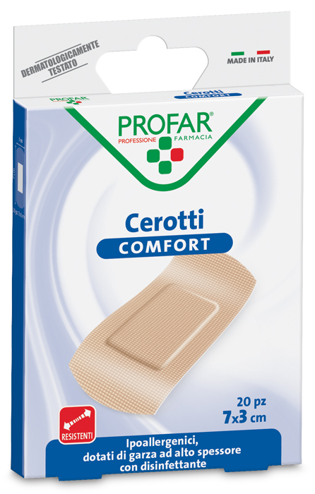 CEROTTO COMFORT GRANDE 7X3 CM 20 PEZZI PROFAR - Angeli Pharm