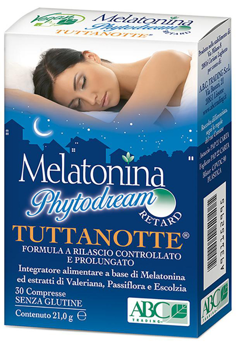 MELATONINA PHYTODREAM TUTTANOTTE RETARD 30 COMPRESSE - Angeli Pharm