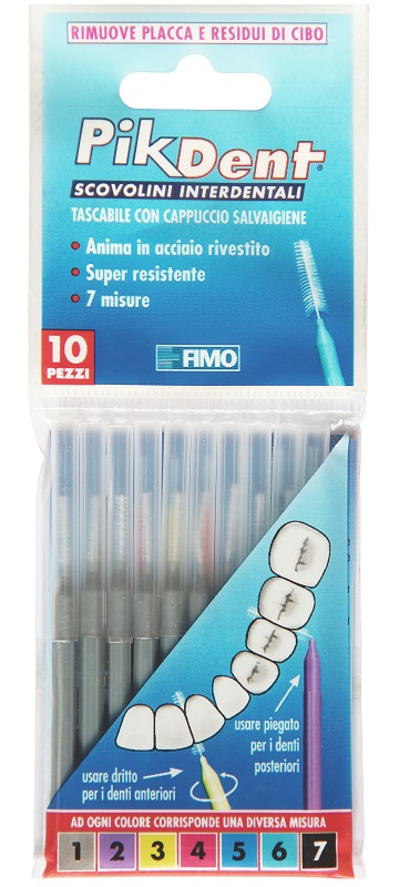 PIKDENT STUZZICOLINO 1 GRIGIO 10 PEZZI - Angeli Pharm