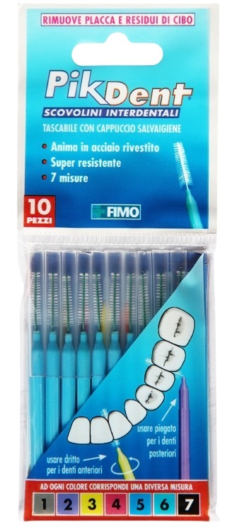 PIKDENT STUZZICOLINO 5 AZZURRO 10 PEZZI - Angeli Pharm