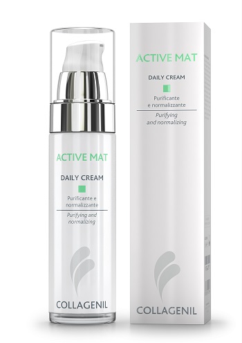 COLLAGENIL ACTIVE MAT DAILY CREAM SEBOREGOLATRICE/PURIFICANTE PER LA PELLE DEL VISO FLACONE 50 ML - Angeli Pharm