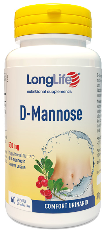 LONGLIFE D-MANNOSE 60 CAPSULE - Angeli Pharm