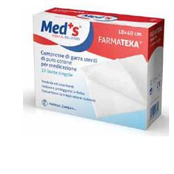 GARZA COMPRESSA MEDS FARMATEXA 12/8 18X40CM 12 PEZZI - Angeli Pharm