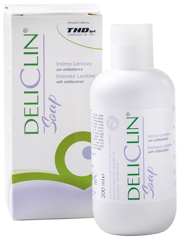 DELICLIN SOAP DETERGENTE INTIMO LENITIVO CON ANTIBATTERICO 200 ML - Angeli Pharm