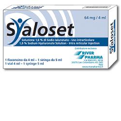 SYALOSET 1 FLACONE 4 ML + 1 SIRINGA INTRA-ARTICOLARE 1,6% ACIDO IALURONICO 5 ML - Angeli Pharm