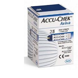 STRISCE MISURAZIONE GLICEMIA ACCU-CHEK AVIVA BRK RETAIL 25 PEZZI - Angeli Pharm