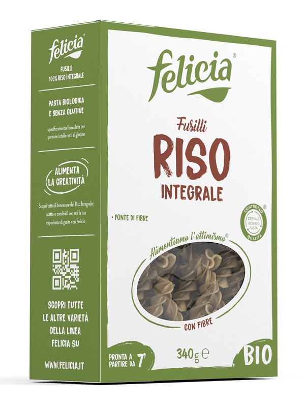 FELICIA BIO RISO INTEGRALE FUSILLI 340 G - Angeli Pharm