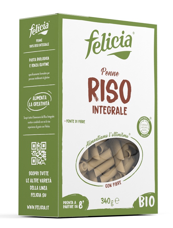 FELICIA BIO RISO INTEGRALE PENNE 340 G - Angeli Pharm