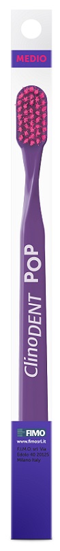 CLINODENT POP VIOLA SPAZZOLINO DA DENTI MEDIO - Angeli Pharm