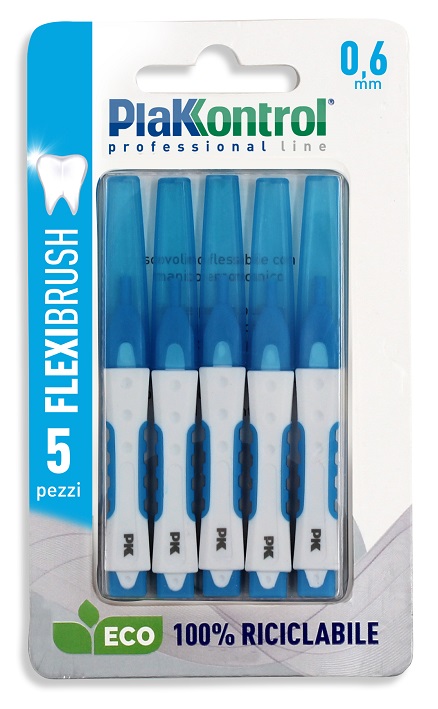 PLAKKONTROL SCOVOLINO INTERDENTALE FLEXI BRUSH06 BLISTER 5 PEZZI - Angeli Pharm