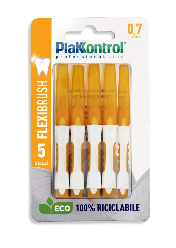 PLAKKONTROL SCOVOLINO INTERDENTALE FLEXI BRUSH07 BLISTER 5 PEZZI - Angeli Pharm