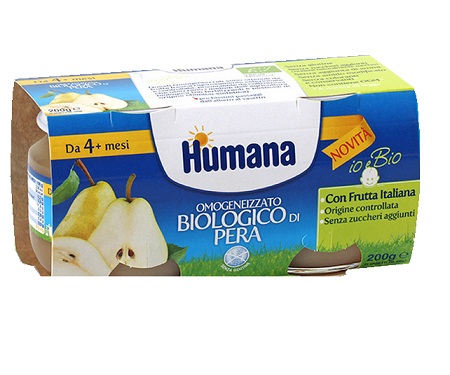 HUMANA OMOGENEIZZATO PERA BIO 2 VASETTI 100 G - Angeli Pharm