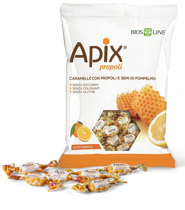 APIX PROPOLI CARAMELLA ARANCIA 50 G BIOSLINE - Angeli Pharm
