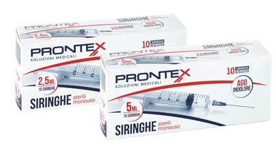 SIRINGA PRONTEX 2,5 ML AGO IND 10 PEZZI - Angeli Pharm