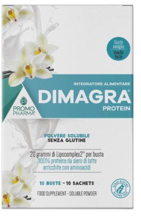 DIMAGRA PROTEIN POLVERE SOLUBILE GUSTO VANIGLIA 10 BUSTINE - Angeli Pharm