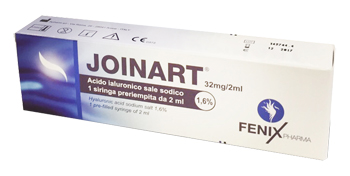 SIRINGA INTRA-ARTICOLARE JOINART ACIDO IALURONICO 1,6% 2 ML 3 PEZZI - Angeli Pharm