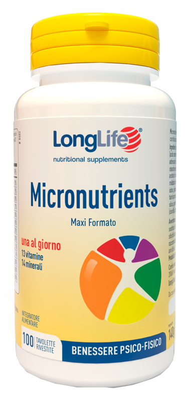 LONGLIFE MICRONUTRIENTS 100 TAVOLETTE RIVESTITE - Angeli Pharm