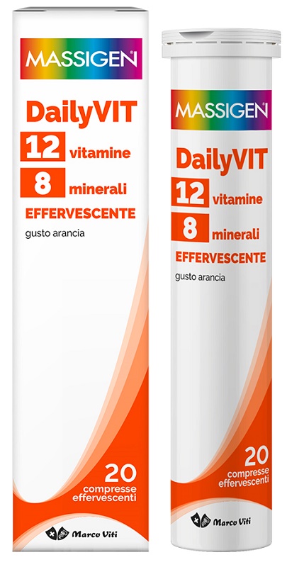 MASSIGEN DAILYVIT 12 VITAMINE 8 MINERALI EFFERVESCENTE 20 COMPRESSE - Angeli Pharm