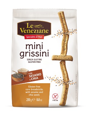 LE VENEZIANE MINI GRISSINI SESAMO E CHIA 250 G - Angeli Pharm