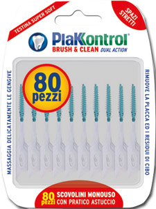 PLAKKONTROL BRUSH & CLEAN SCOVOLINI SPAZI STRETTI 80 PEZZI - Angeli Pharm