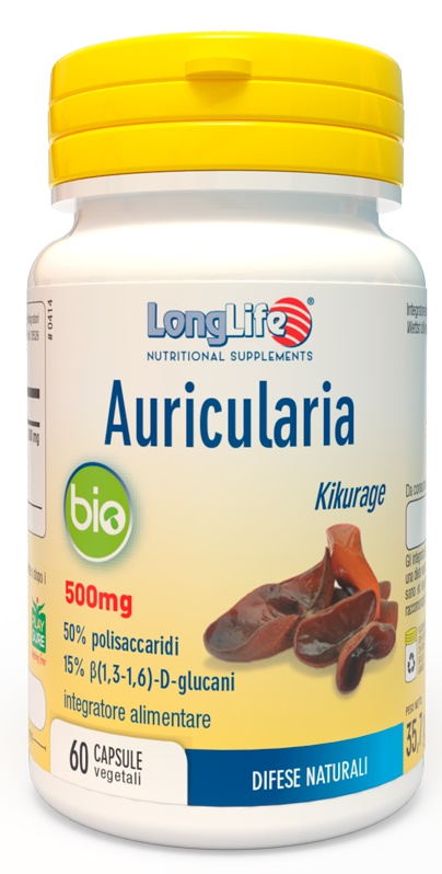 LONGLIFE AURICULARIA BIO 60 CAPSULE - Angeli Pharm