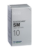 TEST STRIPS PER MISURAZIONE GLICEMIA GLUCOCARD SM 10 PEZZI - Angeli Pharm