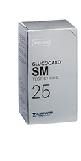 TEST STRIPS PER MISURAZIONE GLICEMIA GLUCOCARD SM 25 PEZZI - Angeli Pharm