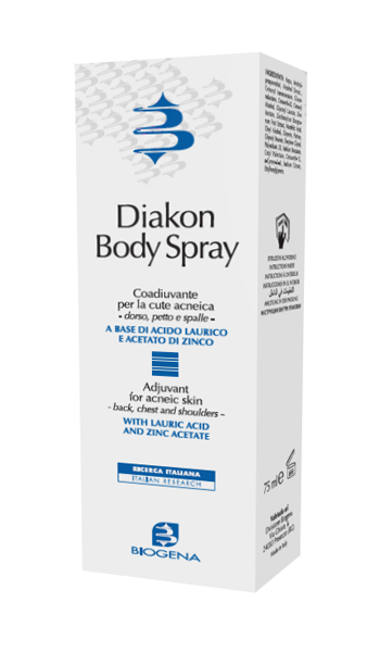 DIAKON BODY SPRAY COADIUVANTE CUTE ACNEICA DORSO PETTO E SPALLE 75 ML - Angeli Pharm