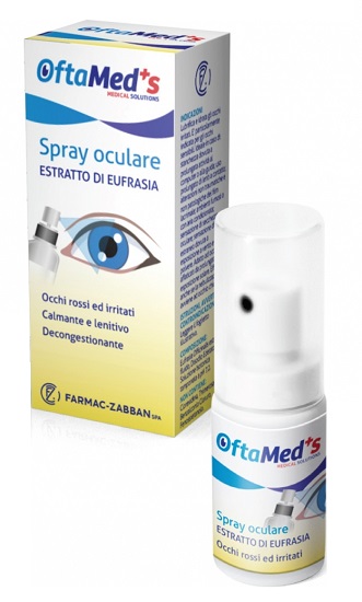 OFTAMED'S SPRAY OCULARE OCCHI ROSSI E IRRITATI ESTRATTO EUFRASIA 10 ML - Angeli Pharm
