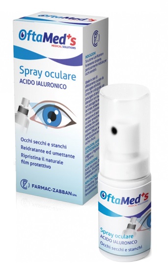 OFTAMED'S SPRAY CULARE OCCHI SECCHI E STANCHI ACIDO IALURONICO 10 ML - Angeli Pharm