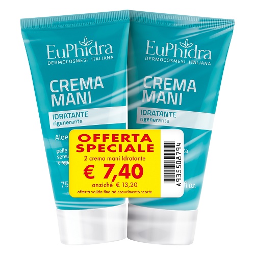 EUPHIDRA ABBINATA CREMA MANI IDRATANTE TERMOFORMATI 2 PEZZI - Angeli Pharm