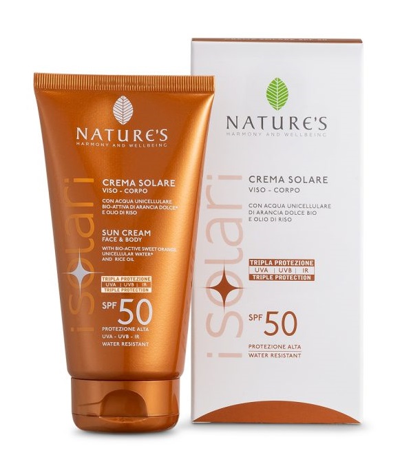 NATURE'S I SOLARI CREMA SOLARE VISO E CORPO SPF 50 IR SUN 150 ML - Angeli Pharm