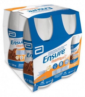 ENSURE NUTRIVIGOR CIOCCOLATO 4 BOTTIGLIE DA 220 ML - Angeli Pharm