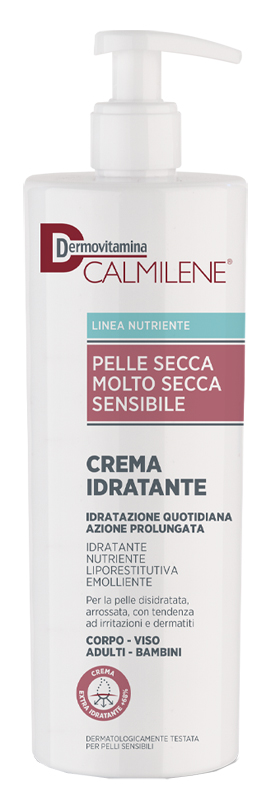 DERMOVITAMINA CALMILENE CREMA IDRATANTE PER PELLE SECCA, MOLTO SECCA O SENSIBILE 500 ML - Angeli Pharm