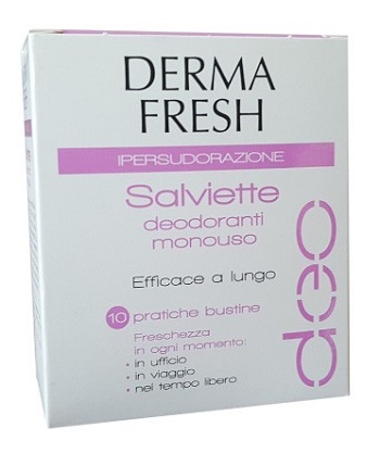 DERMAFRESH IPERSUDORAZIONE 10 SALVIETTINE DEODORANTI - Angeli Pharm