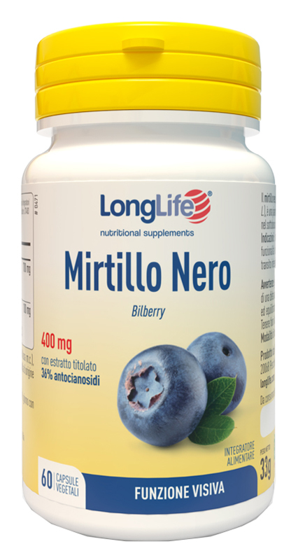 LONGLIFE MIRTILLO NERO 60 CAPSULE VEGETALI - Angeli Pharm