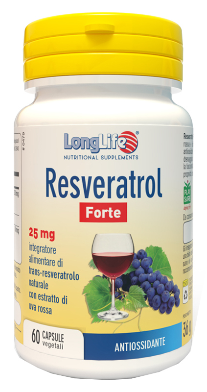 LONGLIFE RESVERATROL FORTE 60 CAPSULE - Angeli Pharm