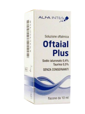 SOLUZIONE OFTALMICA OFTAIAL PLUS ACIDO IALURONICO 0,4% E TAURINA 10ML - Angeli Pharm