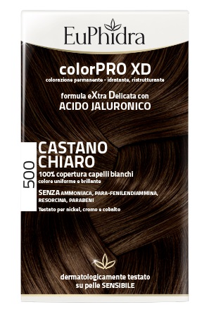 EUPHIDRA COLORPRO XD 500 CAST CHIARO GEL COLORANTE CAPELLI IN FLACONE + ATTIVANTE + BALSAMO + GUANTI - Angeli Pharm