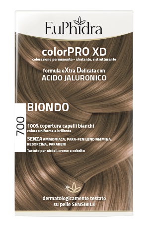 EUPHIDRA COLORPRO XD 700 BIONDO GEL COLORANTE CAPELLI IN FLACONE + ATTIVANTE + BALSAMO + GUANTI - Angeli Pharm